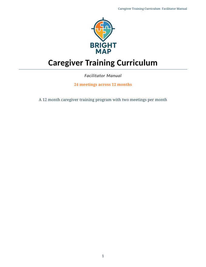 Facilitator Manual — first page preview